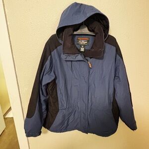Vintage L.L.Bean Gore-Tex Thinsulate Parka Women’s XL Blue Black Waterproof